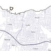DuBois's pieces overlay maps with frequently used words in online dating profiles. Staten Island's north shore provides an electic selection that includes 'Erasmus,' 'Booger,' 'Meatballs' and 'Goo.'
